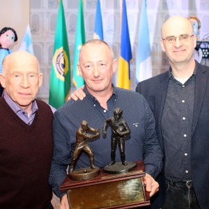 Jerry-Sheehan-being-presented-with-the-Liam-Hastings-Award-for-his-outstanding-service-to-the-club-by-Donal-Brady-Club-President-and-Mark-Connellan.