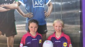 Kate O Connell and Keeva Kelly representing Longford Slashers at the Lidl sports day held recently at Abbottstown sport centre in Blanchardstown.