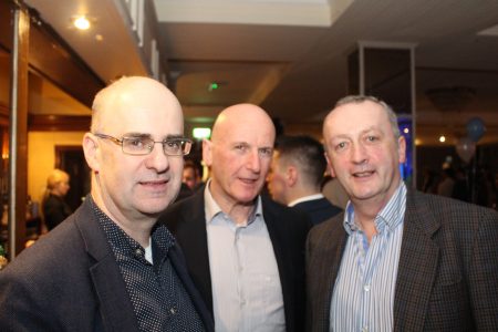 Mark Connellan, John Lee and Peter Sheehan at the recent Longford Slashers Social Presentation.